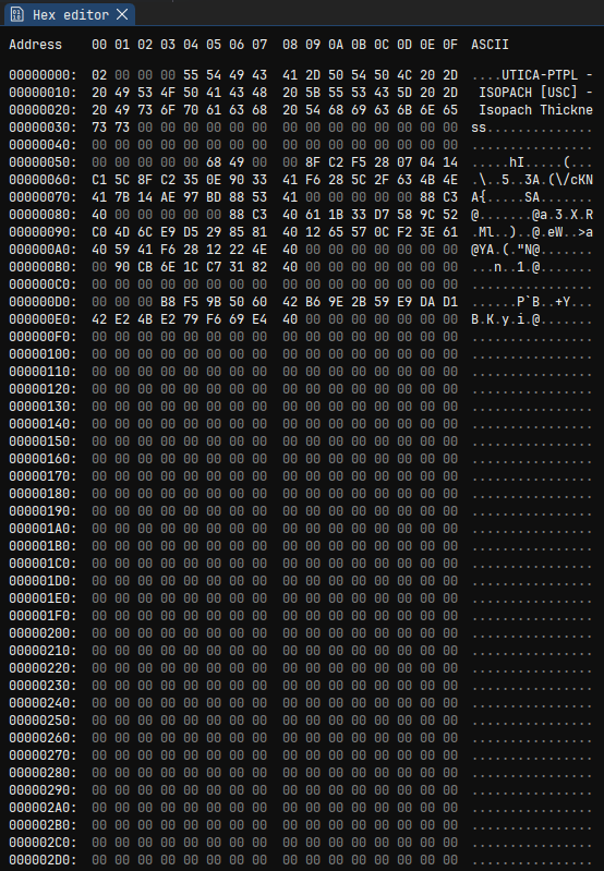 A .GRD file in ImHex